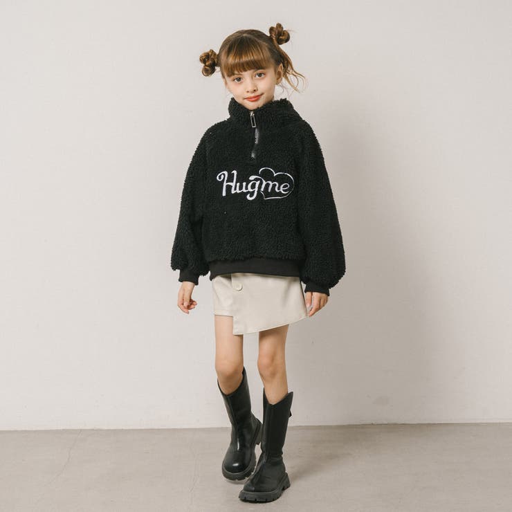 ハートロゴ刺繍スタンドカラーハーフジップトップス | URBAN CHERRY | 詳細画像25 