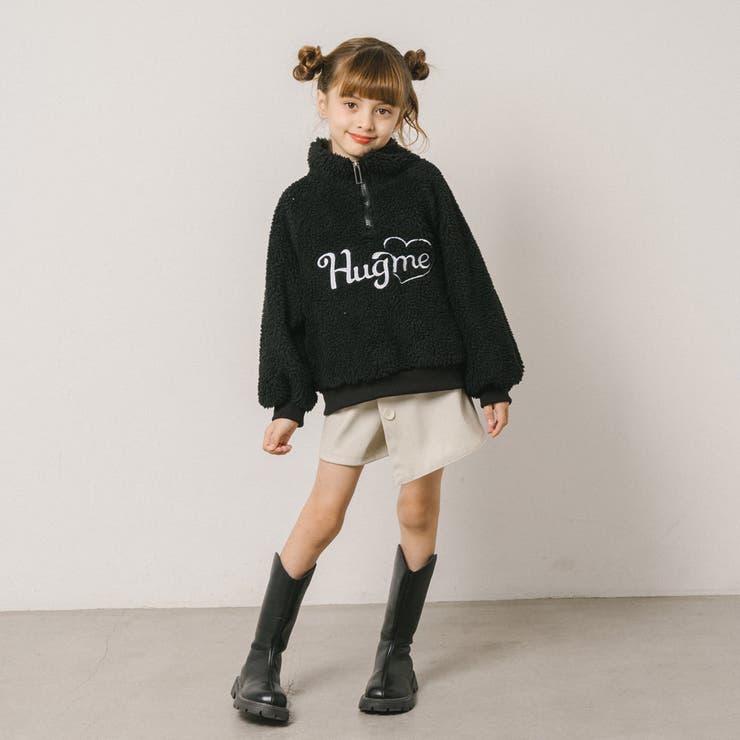 ハートロゴ刺繍スタンドカラーハーフジップトップス | URBAN CHERRY | 詳細画像26 