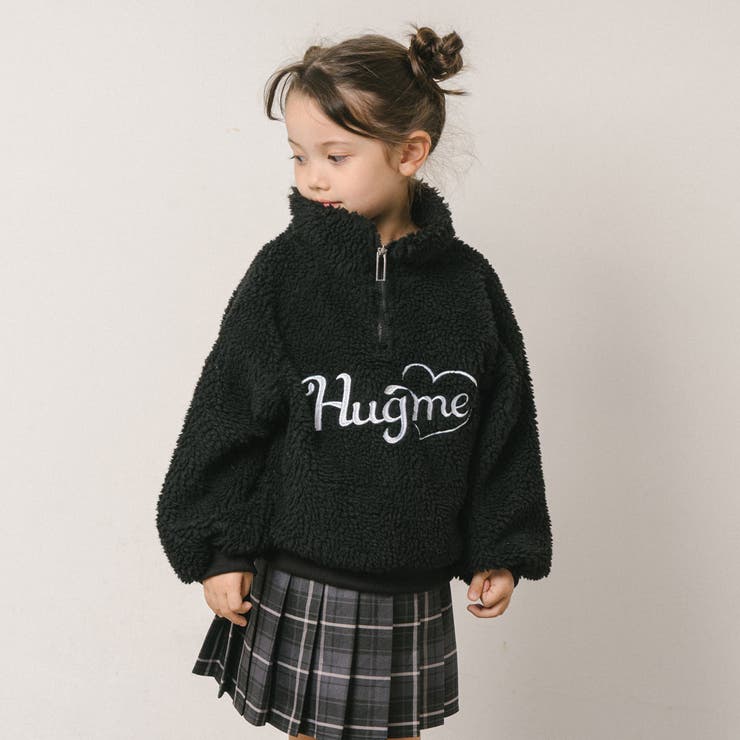 ハートロゴ刺繍スタンドカラーハーフジップトップス | URBAN CHERRY | 詳細画像5 