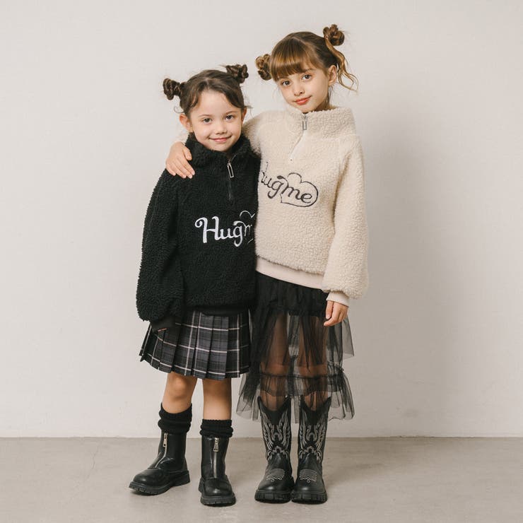 ハートロゴ刺繍スタンドカラーハーフジップトップス | URBAN CHERRY | 詳細画像54 