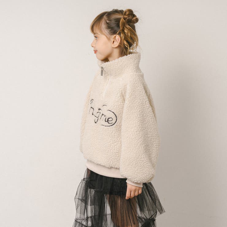 ハートロゴ刺繍スタンドカラーハーフジップトップス | URBAN CHERRY | 詳細画像59 