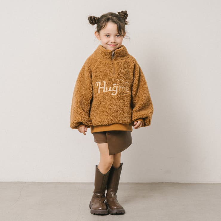 ハートロゴ刺繍スタンドカラーハーフジップトップス | URBAN CHERRY | 詳細画像61 