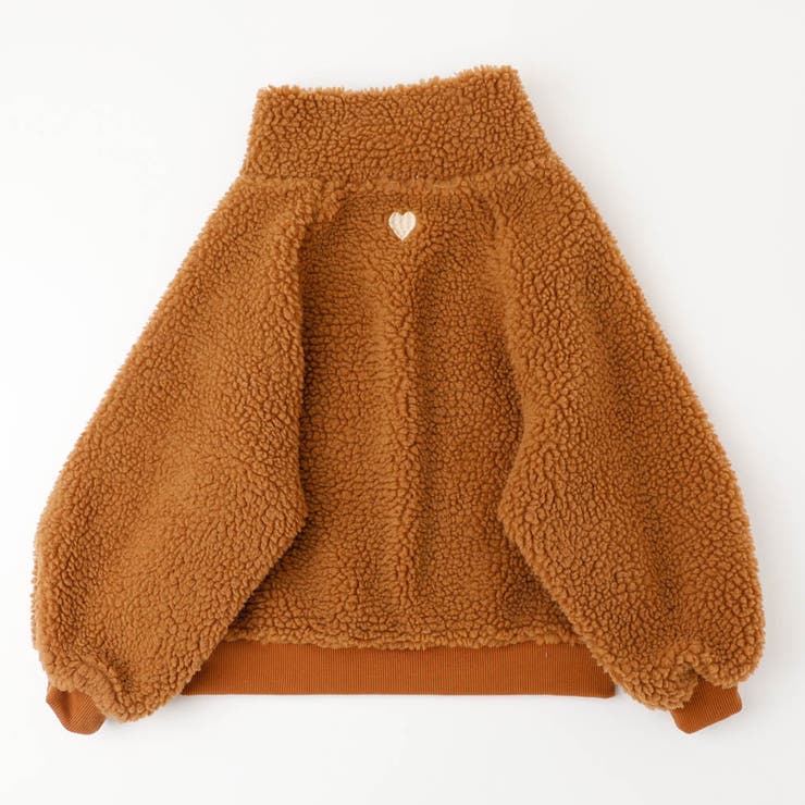 ハートロゴ刺繍スタンドカラーハーフジップトップス | URBAN CHERRY | 詳細画像9 