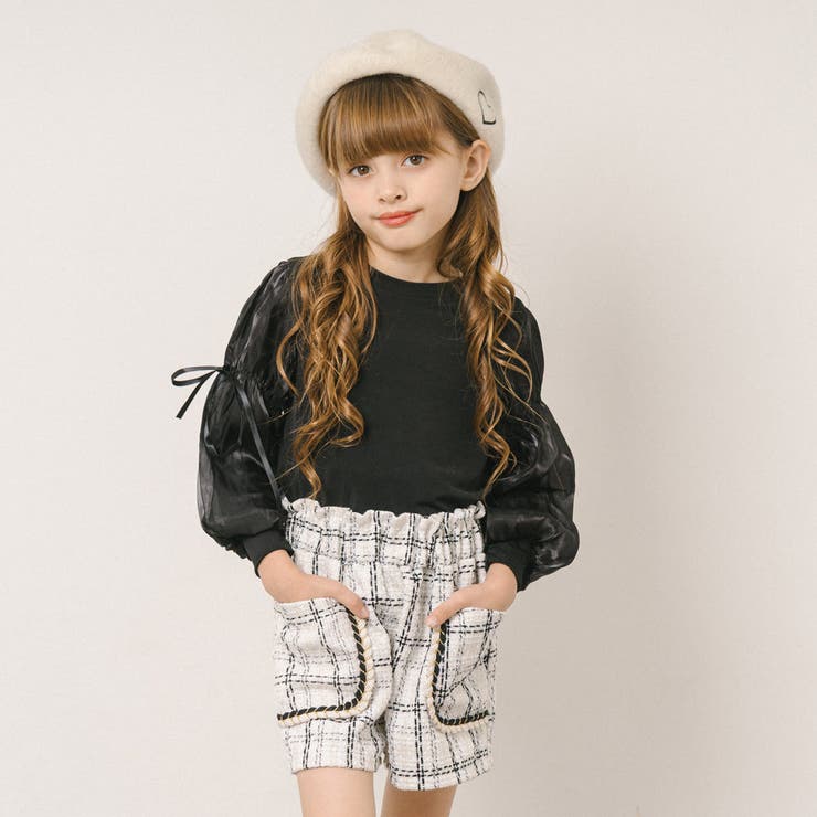 シアーパフスリーブリボンリブトップス | URBAN CHERRY | 詳細画像10 