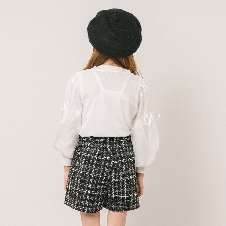 シアーパフスリーブリボンリブトップス | URBAN CHERRY | 詳細画像7 