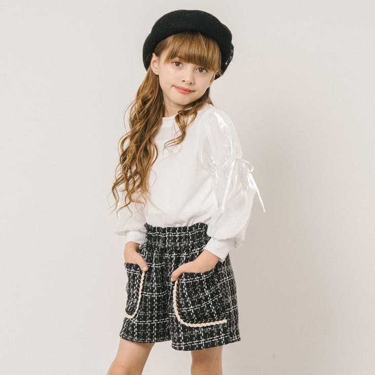 シアーパフスリーブリボンリブトップス | URBAN CHERRY | 詳細画像8 