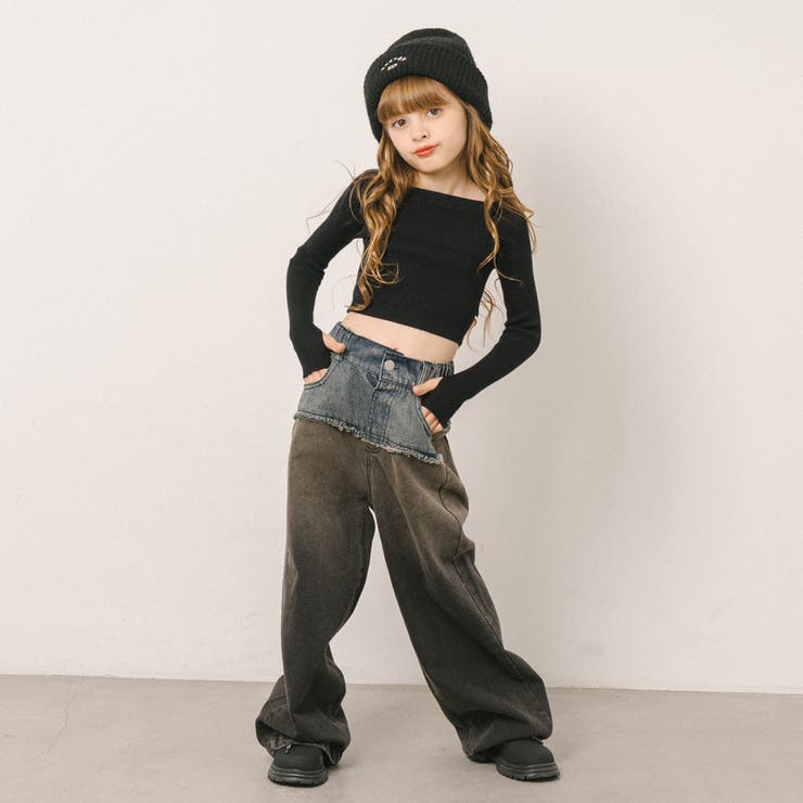 フィンガーホール付きクロップドリブニットトップス | URBAN CHERRY | 詳細画像11 