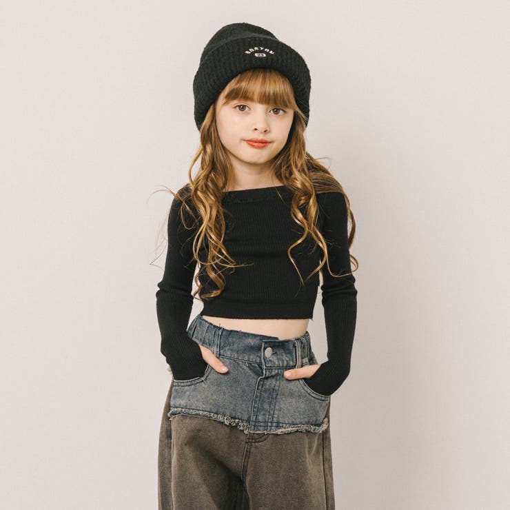 フィンガーホール付きクロップドリブニットトップス | URBAN CHERRY | 詳細画像20 