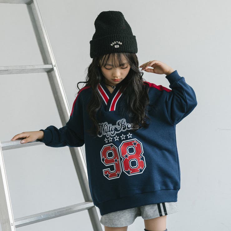 【U.TRACK/ユードットトラック】オーバーサイズVネックロゴトップス | URBAN CHERRY | 詳細画像10 