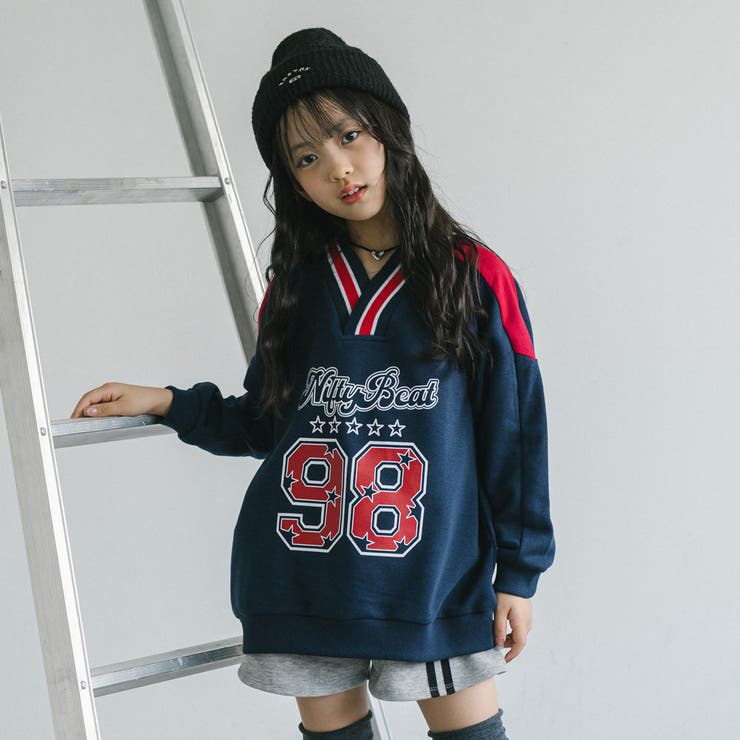 【U.TRACK/ユードットトラック】オーバーサイズVネックロゴトップス | URBAN CHERRY | 詳細画像11 