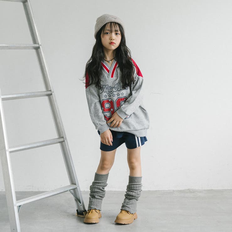 【U.TRACK/ユードットトラック】オーバーサイズVネックロゴトップス | URBAN CHERRY | 詳細画像18 