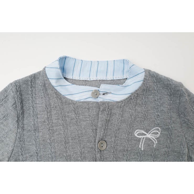 シャツドッキングリボン刺繍カーディガン | URBAN CHERRY | 詳細画像14 