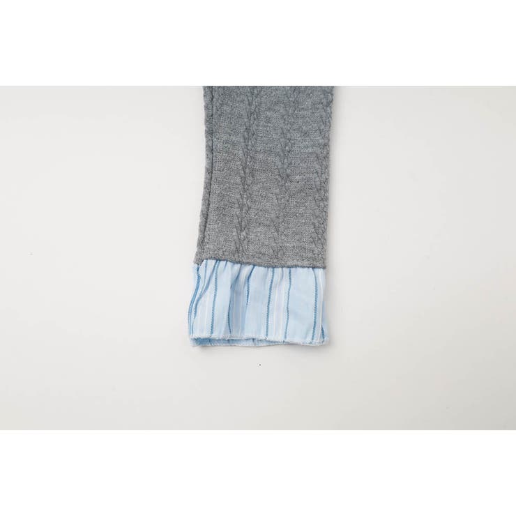 シャツドッキングリボン刺繍カーディガン | URBAN CHERRY | 詳細画像15 