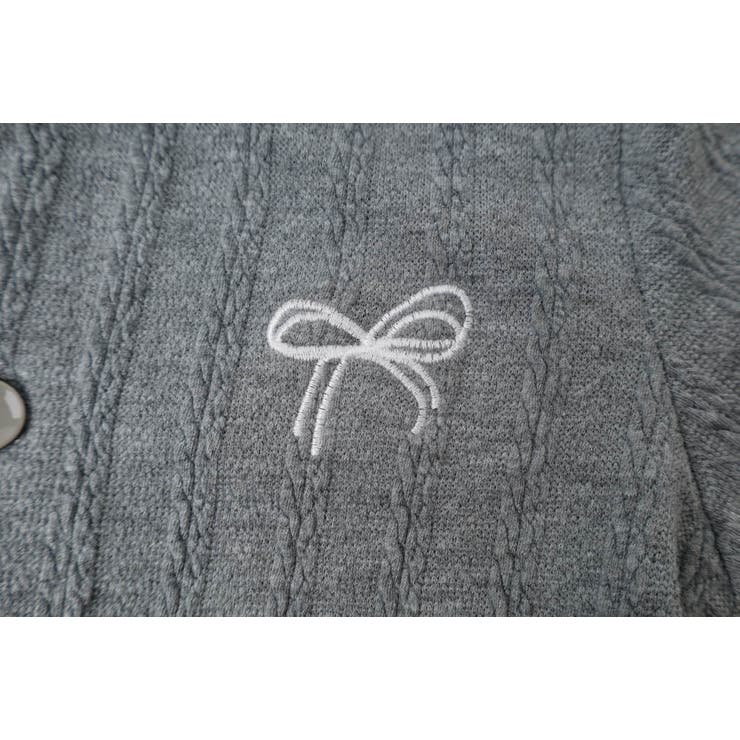 シャツドッキングリボン刺繍カーディガン | URBAN CHERRY | 詳細画像16 