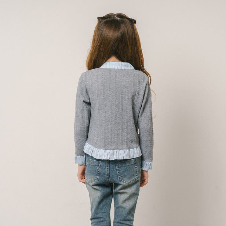 シャツドッキングリボン刺繍カーディガン | URBAN CHERRY | 詳細画像6 