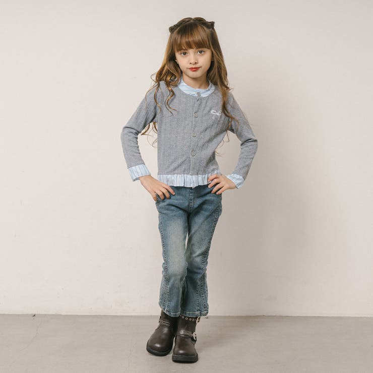 シャツドッキングリボン刺繍カーディガン | URBAN CHERRY | 詳細画像9 