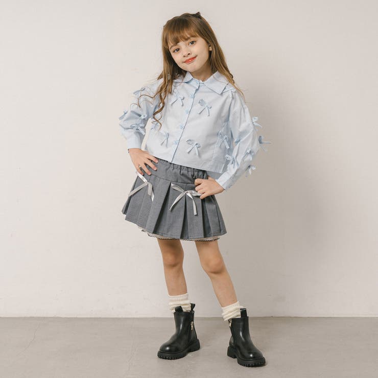 リボンデザインクロップドシャツ | URBAN CHERRY | 詳細画像3 