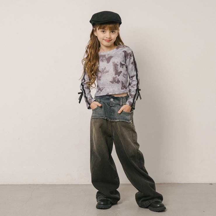 バタフライプリントデザインサイドリボントップス | URBAN CHERRY | 詳細画像3 