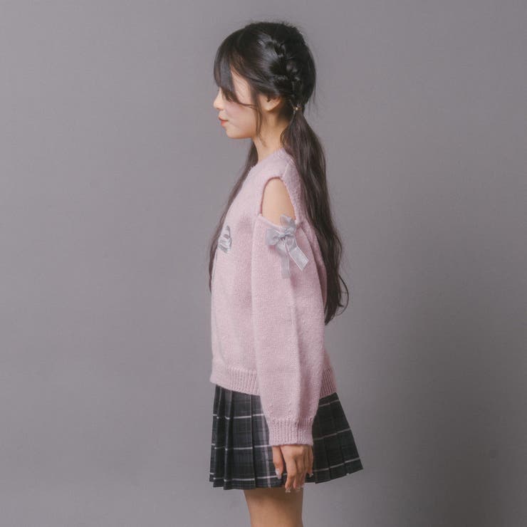 【CHIPIE/シピ】カットショルダーリボン刺繍ニット | URBAN CHERRY | 詳細画像11 