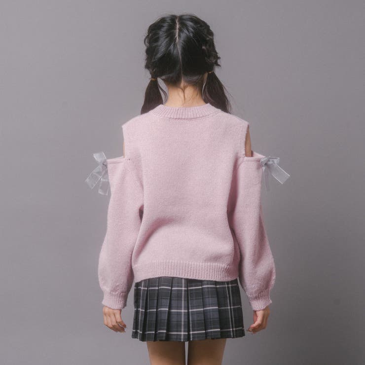 【CHIPIE/シピ】カットショルダーリボン刺繍ニット | URBAN CHERRY | 詳細画像12 