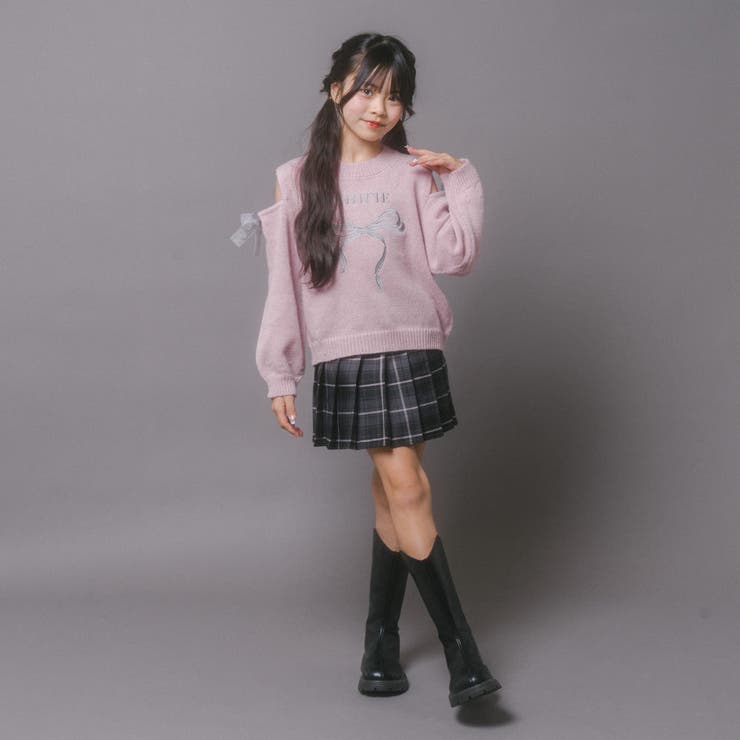 【CHIPIE/シピ】カットショルダーリボン刺繍ニット | URBAN CHERRY | 詳細画像17 