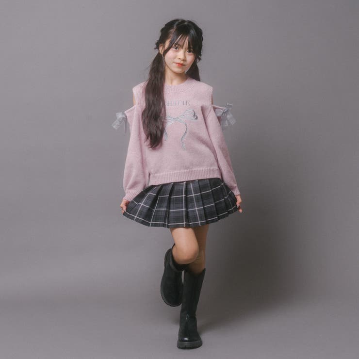 【CHIPIE/シピ】カットショルダーリボン刺繍ニット | URBAN CHERRY | 詳細画像18 
