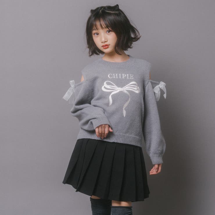 【CHIPIE/シピ】カットショルダーリボン刺繍ニット | URBAN CHERRY | 詳細画像19 