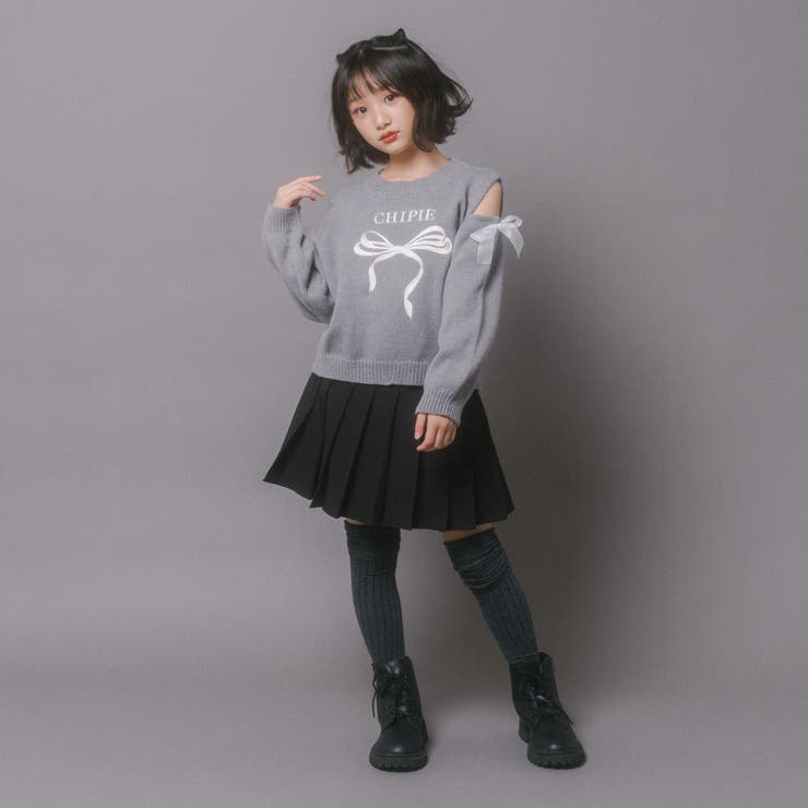 【CHIPIE/シピ】カットショルダーリボン刺繍ニット | URBAN CHERRY | 詳細画像21 