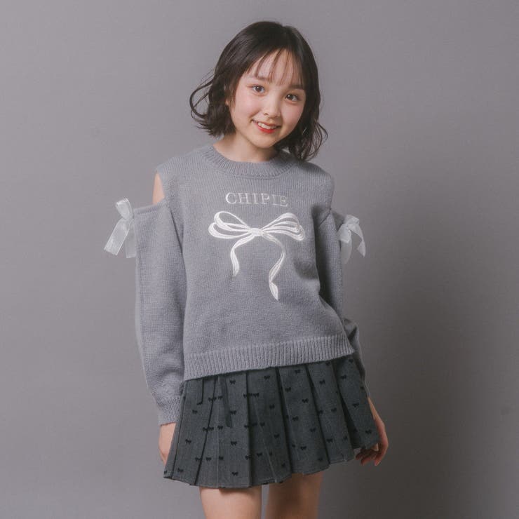 【CHIPIE/シピ】カットショルダーリボン刺繍ニット | URBAN CHERRY | 詳細画像22 