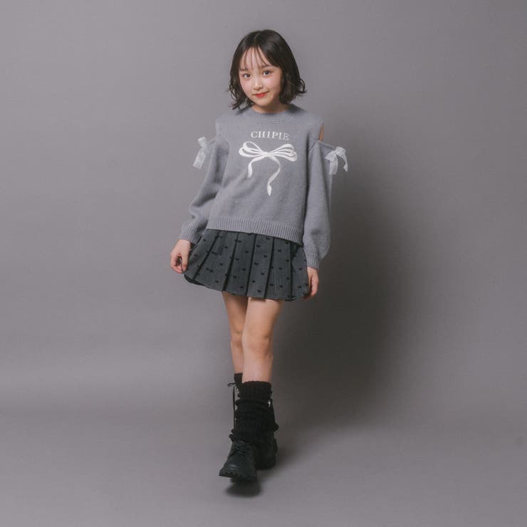 【CHIPIE/シピ】カットショルダーリボン刺繍ニット | URBAN CHERRY | 詳細画像25 