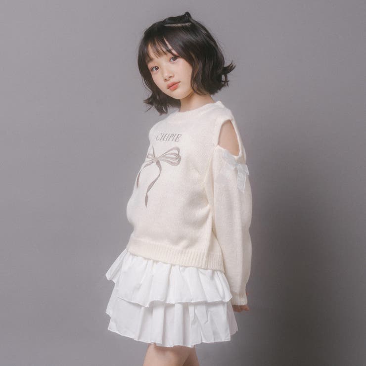 【CHIPIE/シピ】カットショルダーリボン刺繍ニット | URBAN CHERRY | 詳細画像26 