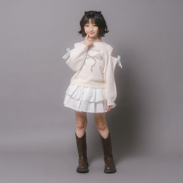 【CHIPIE/シピ】カットショルダーリボン刺繍ニット | URBAN CHERRY | 詳細画像27 
