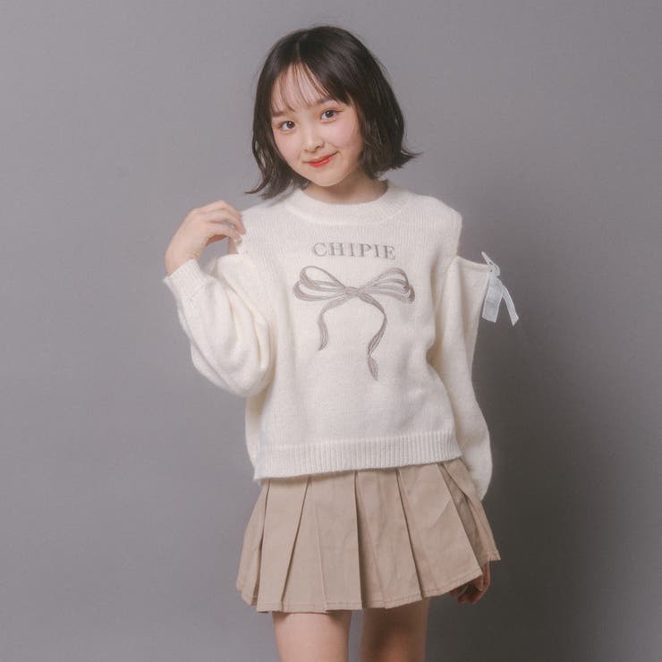 【CHIPIE/シピ】カットショルダーリボン刺繍ニット | URBAN CHERRY | 詳細画像49 