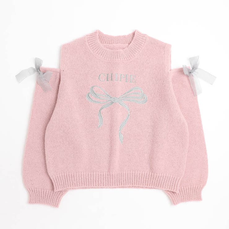 【CHIPIE/シピ】カットショルダーリボン刺繍ニット | URBAN CHERRY | 詳細画像8 