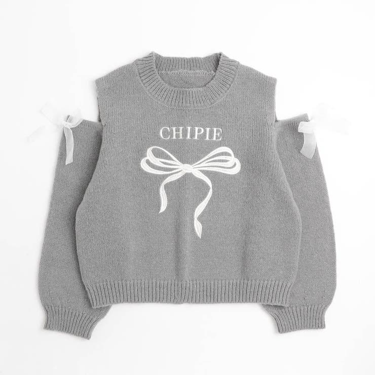 【CHIPIE/シピ】カットショルダーリボン刺繍ニット | URBAN CHERRY | 詳細画像9 