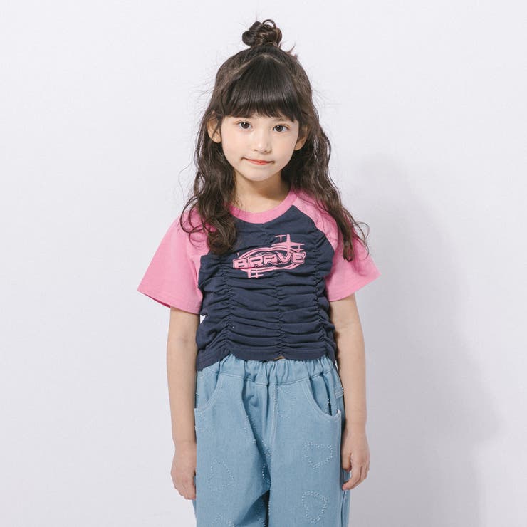 【綿100％/吸水速乾】プラネットロゴギャザーラグランTシャツ | URBAN CHERRY | 詳細画像15 