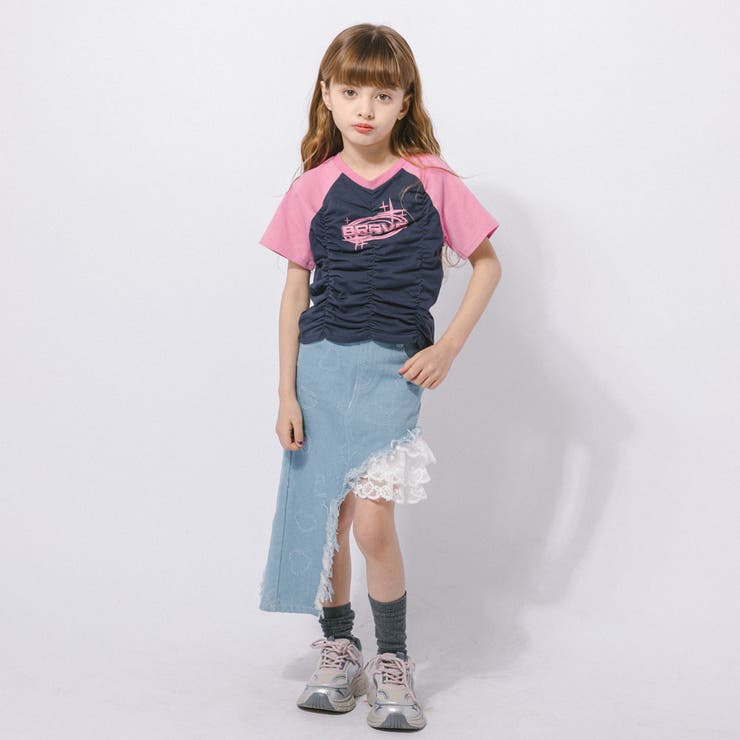 【綿100％/吸水速乾】プラネットロゴギャザーラグランTシャツ | URBAN CHERRY | 詳細画像17 