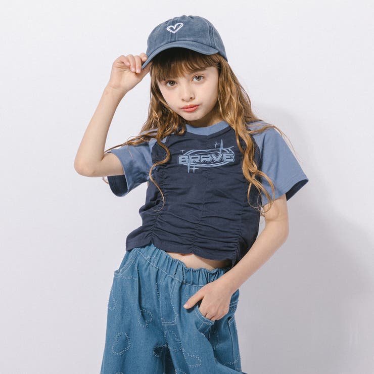【綿100％/吸水速乾】プラネットロゴギャザーラグランTシャツ | URBAN CHERRY | 詳細画像18 