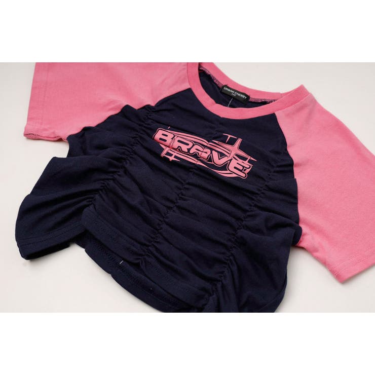【綿100％/吸水速乾】プラネットロゴギャザーラグランTシャツ | URBAN CHERRY | 詳細画像24 