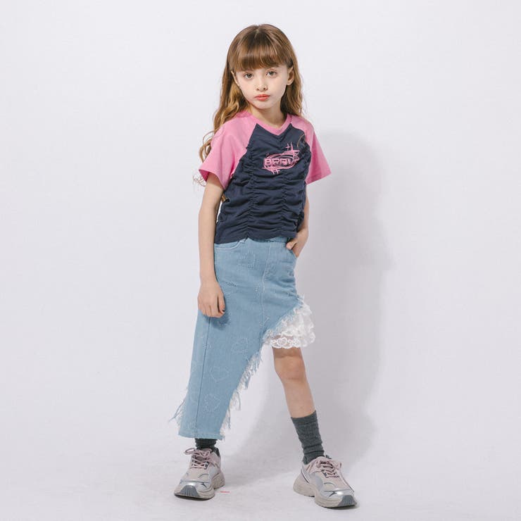 【綿100％/吸水速乾】プラネットロゴギャザーラグランTシャツ | URBAN CHERRY | 詳細画像38 