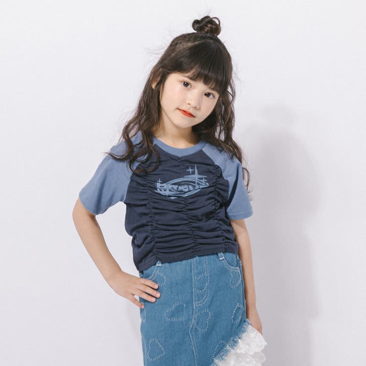 【綿100％/吸水速乾】プラネットロゴギャザーラグランTシャツ | URBAN CHERRY | 詳細画像41 