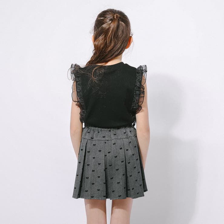 「快適さらリブ素材」シアーフリルノースリーブリブトップス | URBAN CHERRY | 詳細画像10 