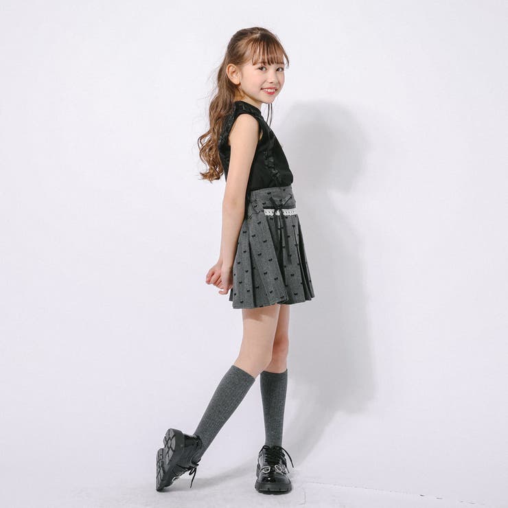 「快適さらリブ素材」シアーフリルノースリーブリブトップス | URBAN CHERRY | 詳細画像13 