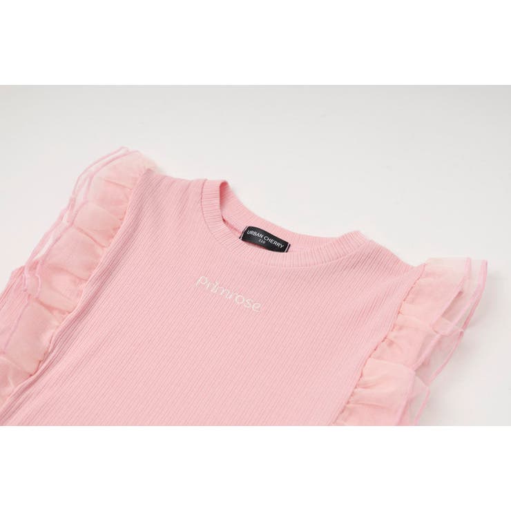 「快適さらリブ素材」シアーフリルノースリーブリブトップス | URBAN CHERRY | 詳細画像23 