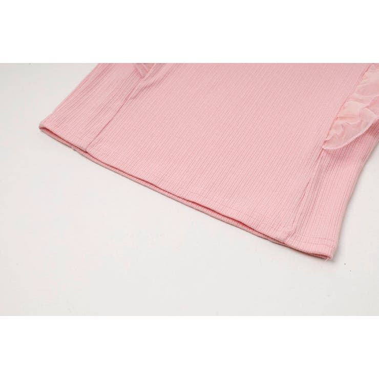 「快適さらリブ素材」シアーフリルノースリーブリブトップス | URBAN CHERRY | 詳細画像25 