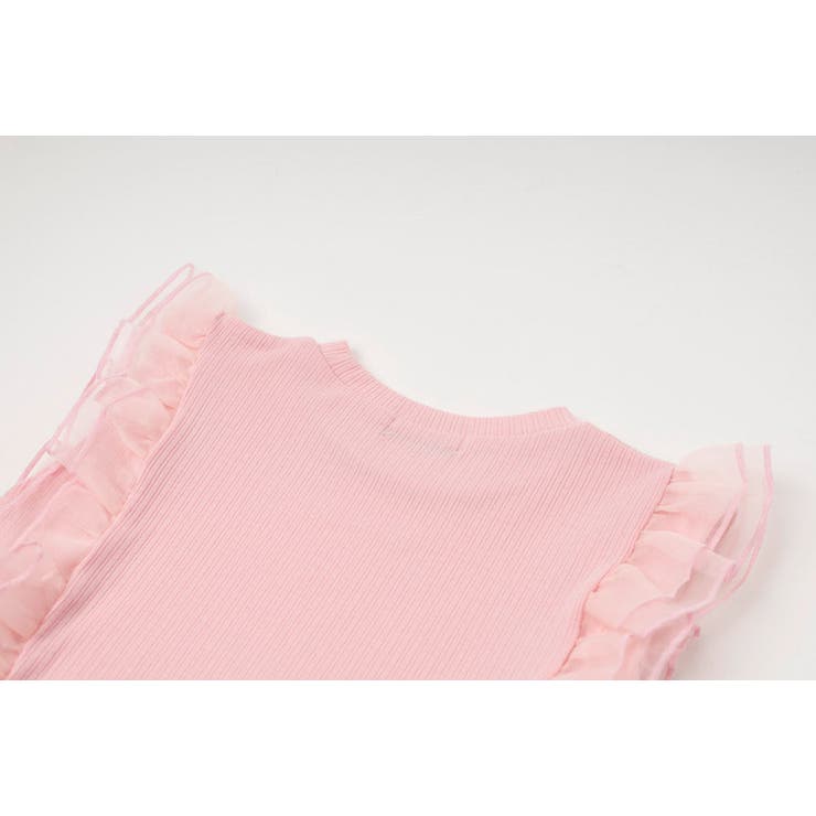 「快適さらリブ素材」シアーフリルノースリーブリブトップス | URBAN CHERRY | 詳細画像27 