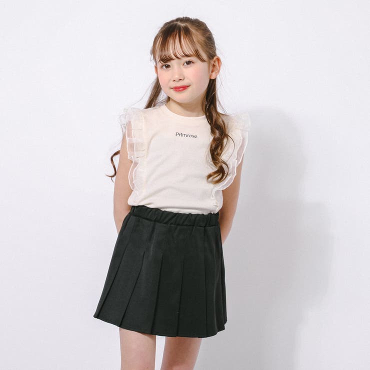 「快適さらリブ素材」シアーフリルノースリーブリブトップス | URBAN CHERRY | 詳細画像3 