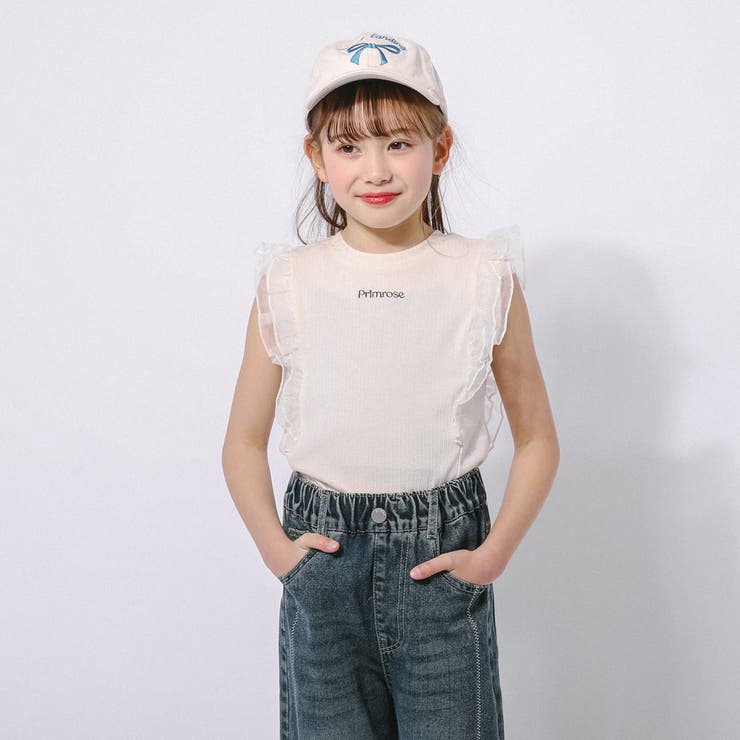 「快適さらリブ素材」シアーフリルノースリーブリブトップス | URBAN CHERRY | 詳細画像35 