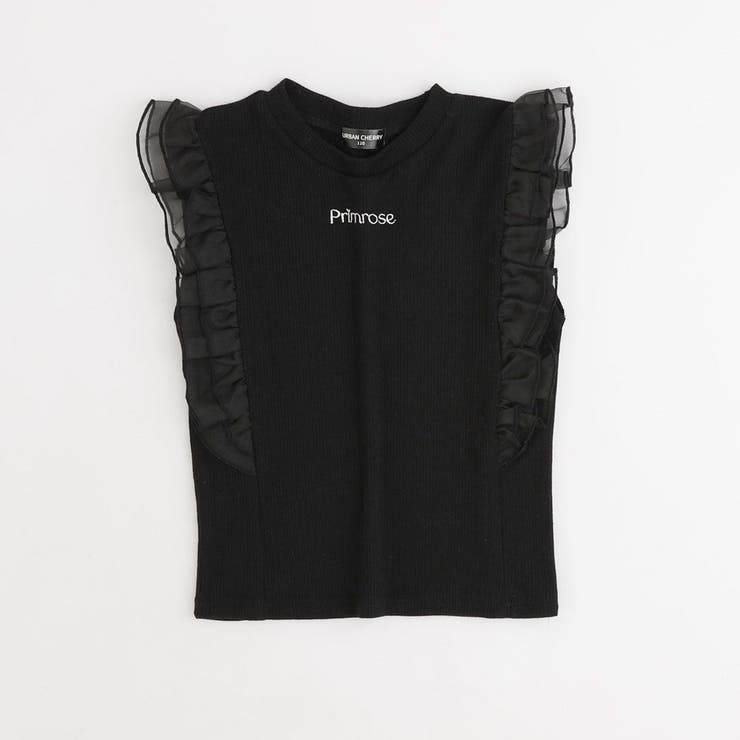 「快適さらリブ素材」シアーフリルノースリーブリブトップス | URBAN CHERRY | 詳細画像7 