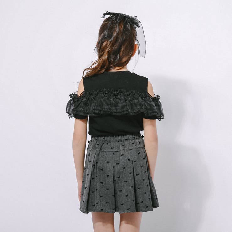 「快適さらリブ素材」カットショルダーシアーフリルリブトップス | URBAN CHERRY | 詳細画像10 